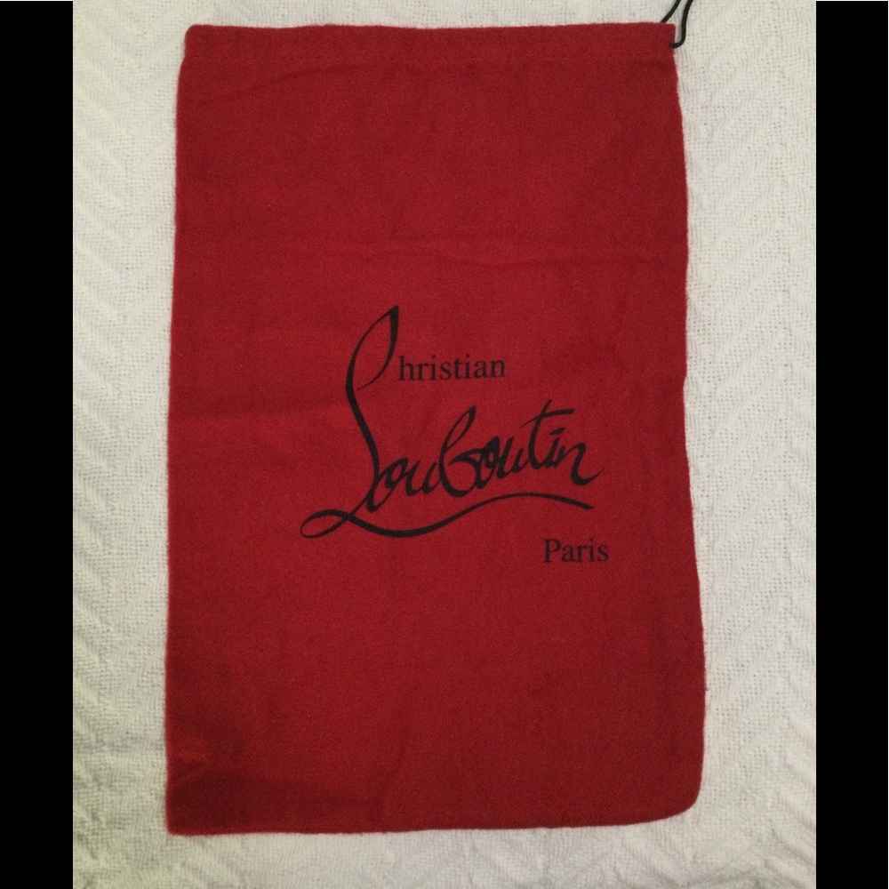 Christian Louboutin Red Logo Drawstring Dust Bag